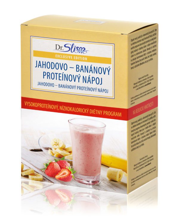 Jahodovo-banánový proteínový nápoj
